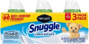 Renuzit Snuggle Solid Gel Air Freshener, Linen Escape Scent, 7 Oz, 12 Count