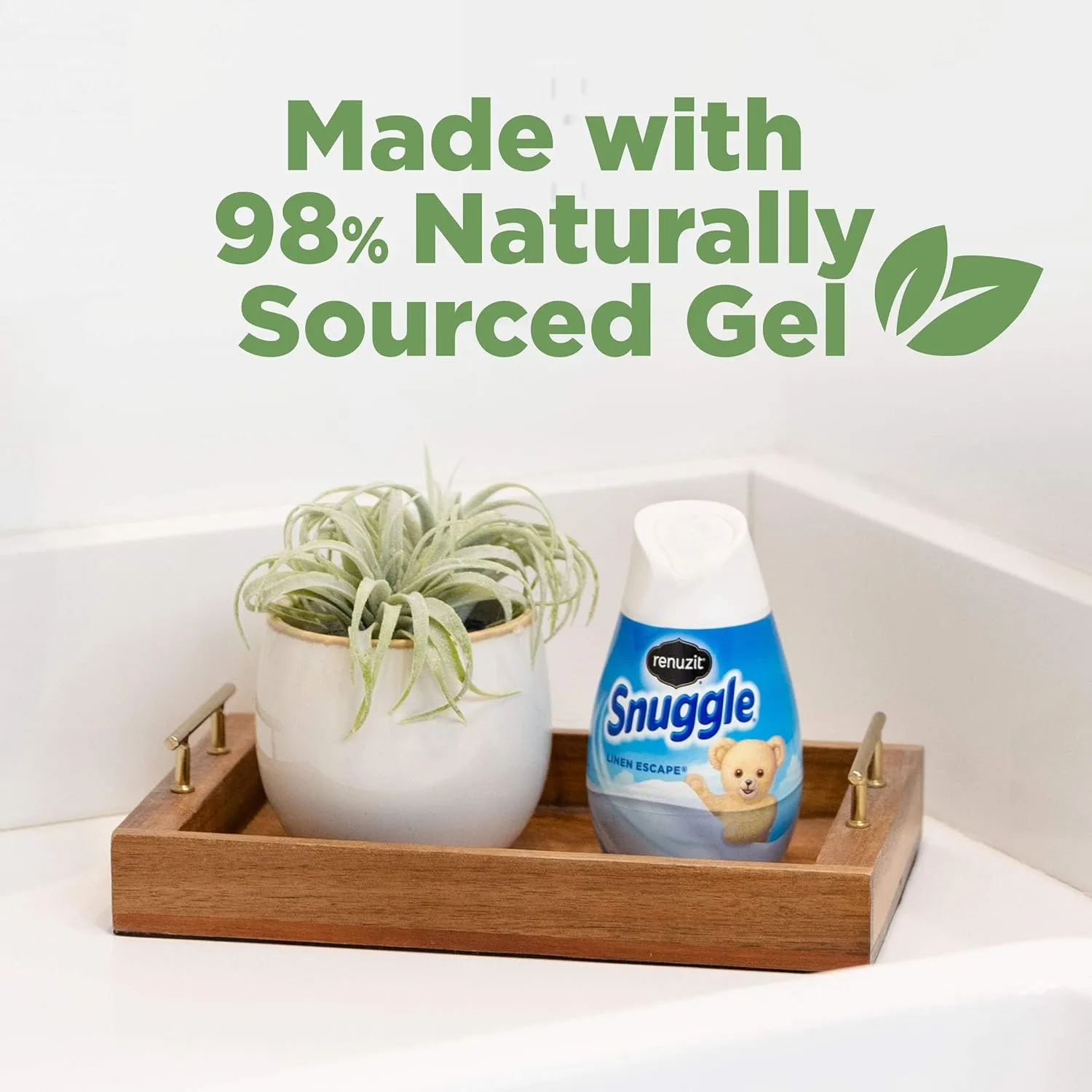 Renuzit Snuggle Solid Gel Air Freshener, Linen Escape Scent, 7 Oz, 12 Count