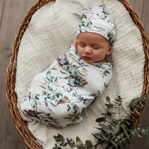 Snuggle Hunny Kids Snuggle Swaddle & Beanie Set - Eucalypt