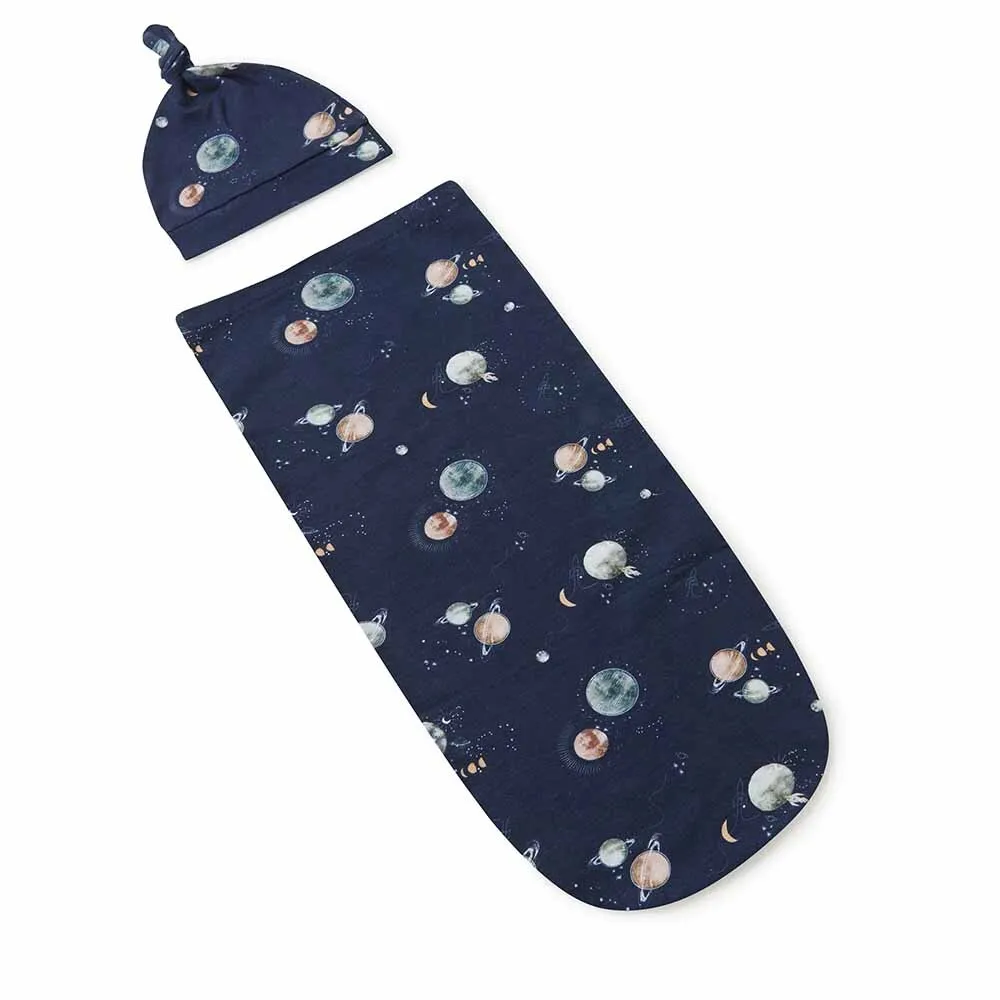 Snuggle Hunny Kids Snuggle Swaddle & Beanie Set - Milky Way