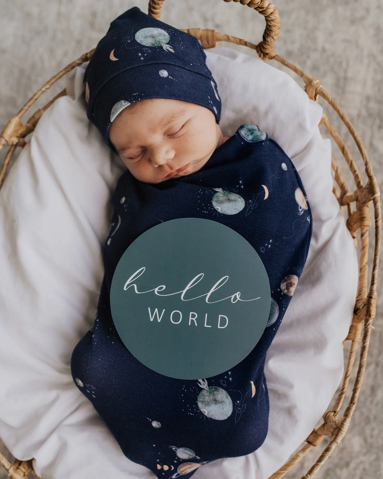 Snuggle Hunny Kids Snuggle Swaddle & Beanie Set - Milky Way