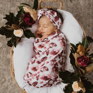 Snuggle Hunny Swaddle Sack & Top Knot Set