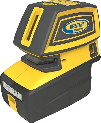 Spectra Precision Multi-Purpose Laser Tool with Green Beam Cross Lines and 5 Alignment Points, Automatic Self-Leveling, Storage Case