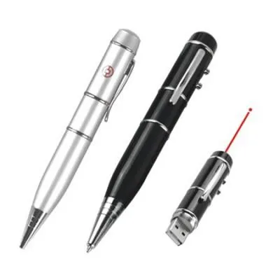 USB Flash Drive Pen with Laser Pointer & LED