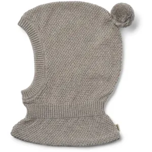 Wheat Warm Grey Melange Knitted Balaclava Pomi