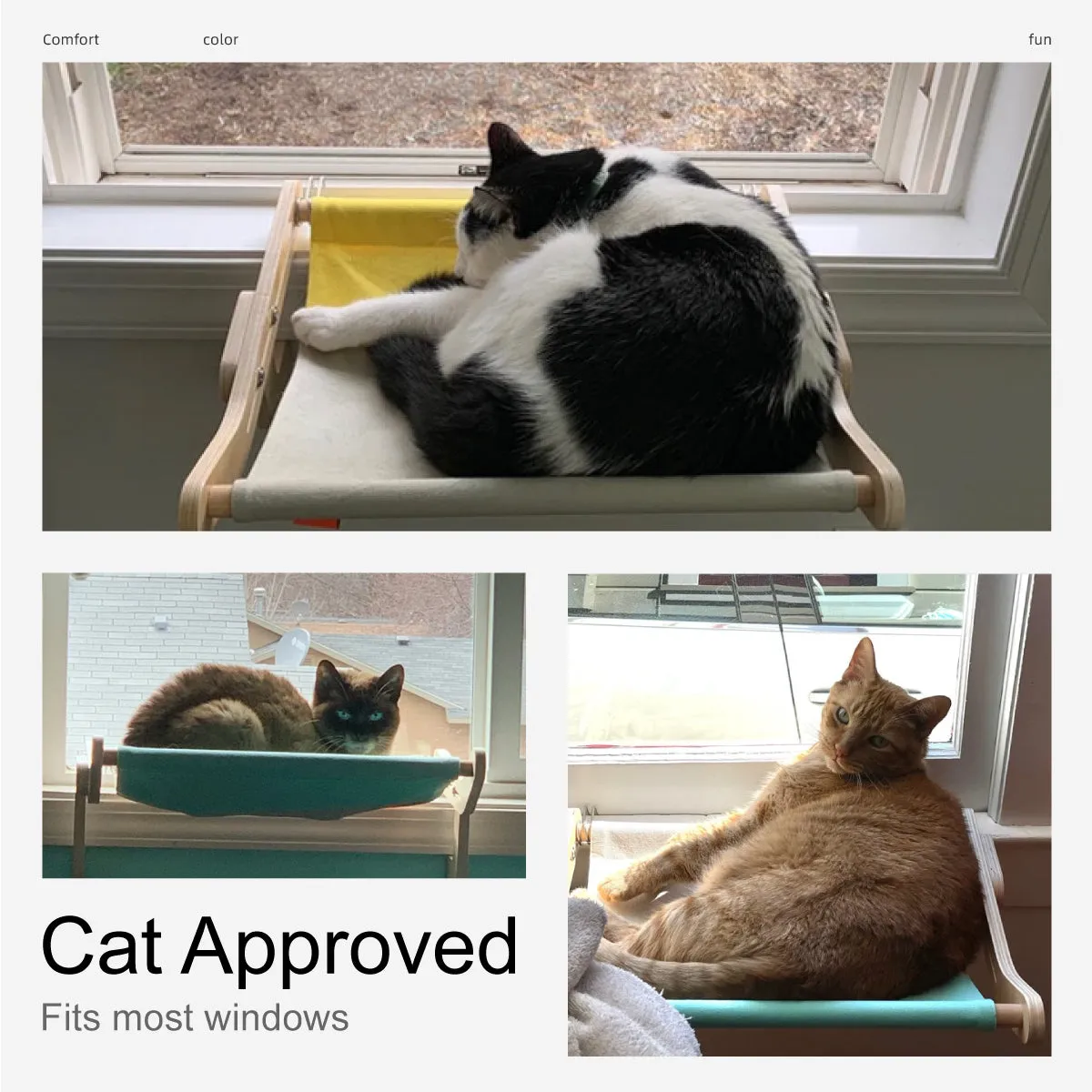 Wooden Window Perch Cat Bed